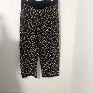 LOGO by Lori Goldstein Naomi Knit Leopard Print Wide Leg Pull-On Pants XL Soft